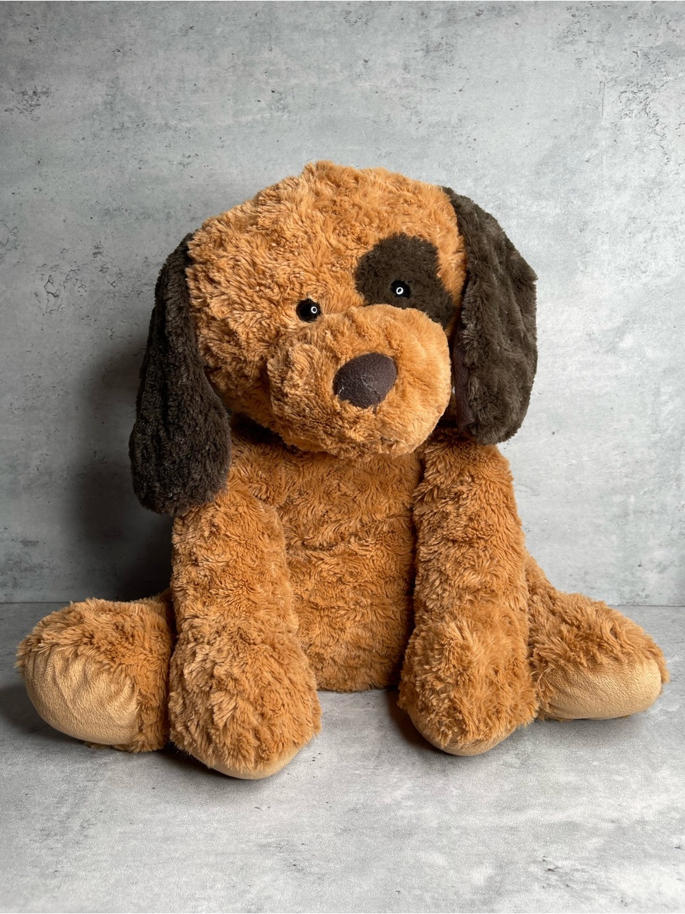 Toys “R” Us Large Brown Floppy Patch Puppy Dog 17” Sitting Soft Plush Toy 2013